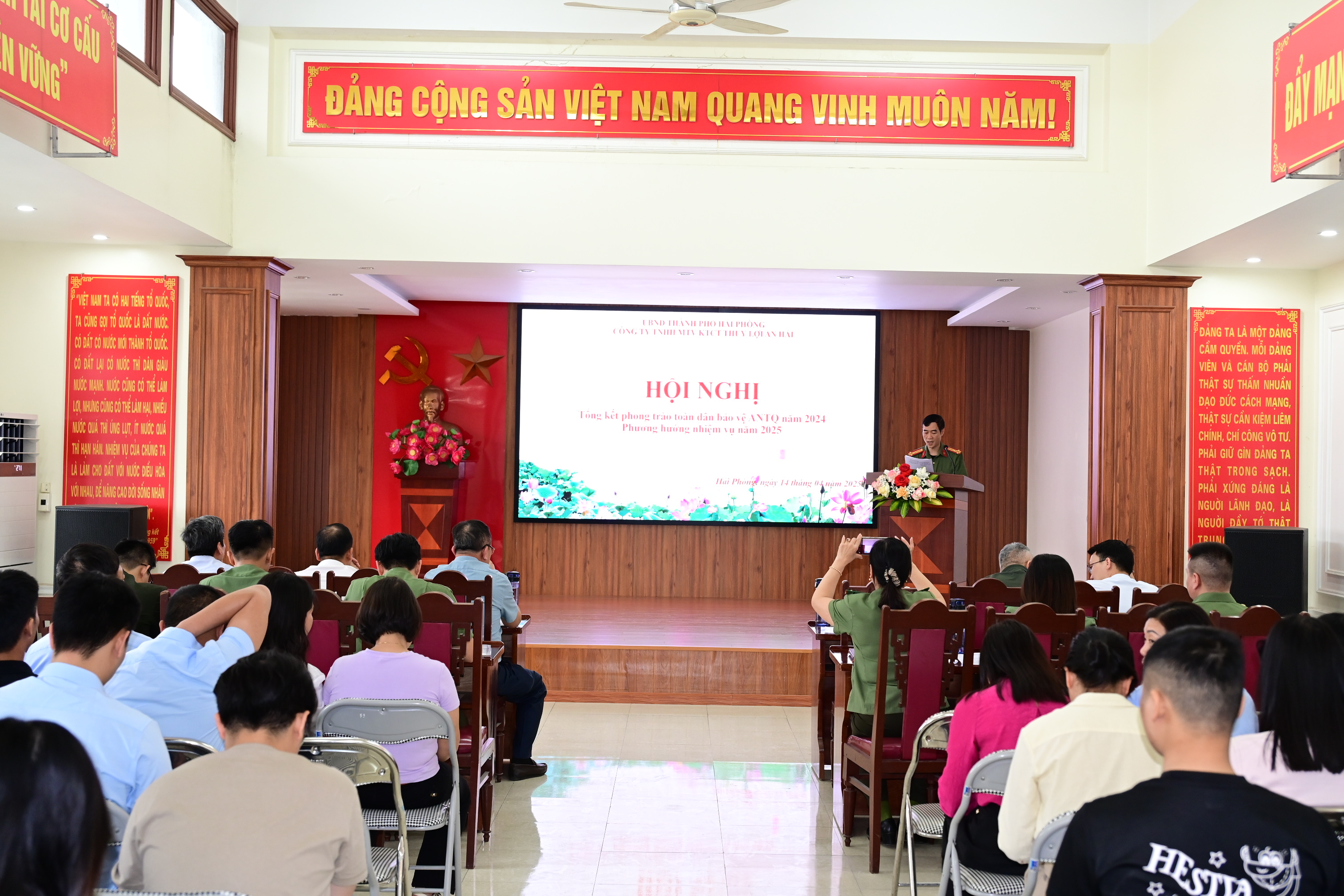 Công ty  TNHH MTV KTCT Thủy Lợi An Hải: Đẩy mạnh 5 nhiệm vụ xây dựng phong trào bảo vệ an ninh Tổ quốc và sản xuất kinh doanh